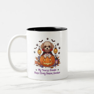 Mijn Theekopje Poodle Maakt Elk Seizoen Zoeter Tweekleurige Koffiemok