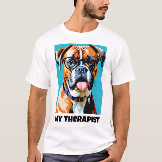 Mijn therapeut - Boxer Dog T-shirt