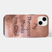 Mijn therapeut denkt dat ik cool ben iPhone hoesje (Achterkant horizontaal)