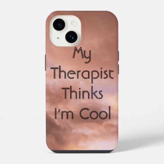 Mijn therapeut denkt dat ik cool ben iPhone hoesje (Achterkant)