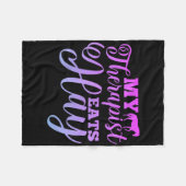 Mijn therapeut eet Hay Horse Paardenrennen Fleece Deken (Voorkant (Horizontaal))