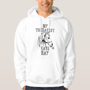Mijn therapeut eet hooi Grappige paardenliefhebber Hoodie