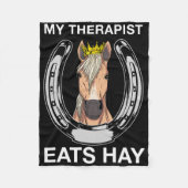 Mijn therapeut eet hooi in hippische liefhebbers fleece deken (Voorkant)