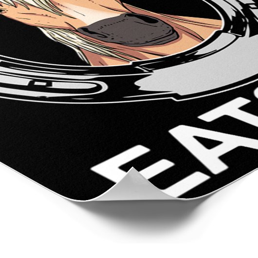 Mijn therapeut eet hooi in hippische liefhebbers poster (Hoek)