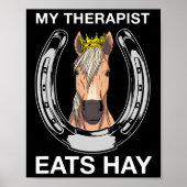 Mijn therapeut eet hooi in hippische liefhebbers poster (Voorkant)