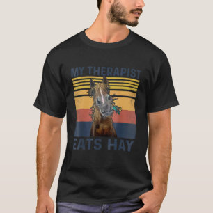 Mijn therapeut eet hooi Paard T-shirt