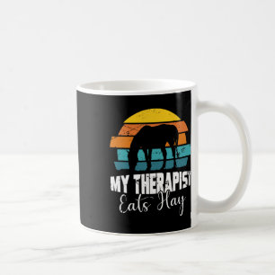 Mijn therapeut eet hooi voor paardenliefhebbers pa koffiemok