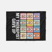 Mijn therapeut gaf het op funny goose grid pop art fleece deken (Voorkant (Horizontaal))