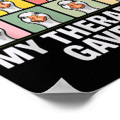 Mijn therapeut gaf het op funny goose grid pop art poster (Hoek)