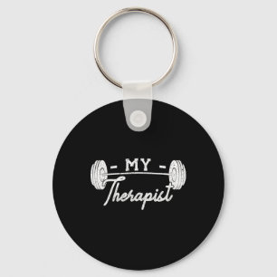 Mijn therapeut Gewichtheffen Workout Sleutelhanger