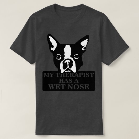 Mijn therapeut heeft een natte neus t-shirt (Design voorkant)
