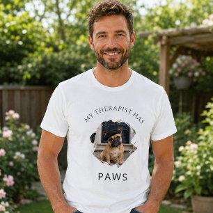 Mijn therapeut heeft poten Franse Bulldog foto her T-shirt