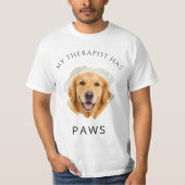 Mijn therapeut heeft poten Golden Retriver foto T-shirt (Voorkant)