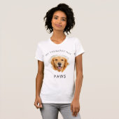 Mijn therapeut heeft poten Golden Retriver foto T-shirt (Voorkant volledig)