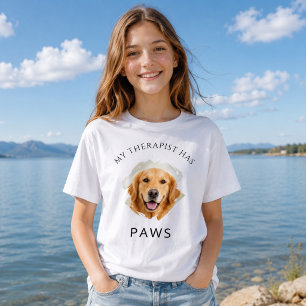Mijn therapeut heeft poten Gouden Retriever foto M T-shirt