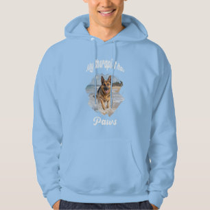 Mijn therapeut heeft poten hond foto citaat grap b hoodie