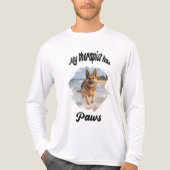 Mijn therapeut heeft poten hond foto citaat grap Tri-Blend shirt (Voorkant volledig)