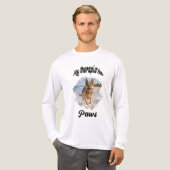 Mijn therapeut heeft poten hond foto citaat grap Tri-Blend shirt (Voorkant)