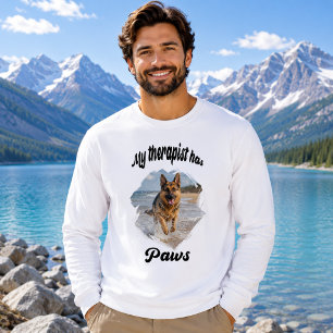 Mijn therapeut heeft poten hond foto citaat grap trui