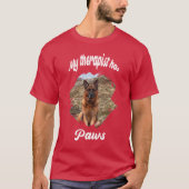 Mijn therapeut heeft poten hond foto rood t-shirt (Voorkant)