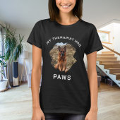 Mijn therapeut heeft poten hond foto zwart t-shirt