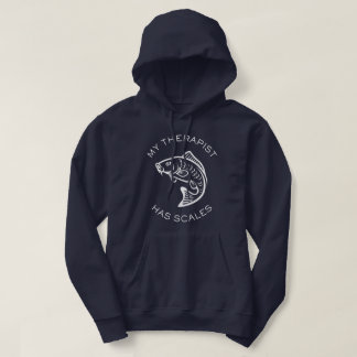 Mijn therapeut heeft schubben Grappige vissen Hoodie