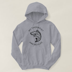 Mijn therapeut heeft schubben Grappige vissen Hoodie