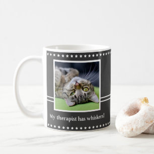 Mijn therapeut heeft snorharen foto koffiemok