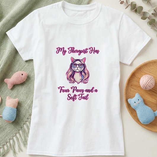 Mijn therapeut heeft vier poten en een zachte staa t-shirt