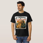 Mijn therapeut heeft vier poten Gouden Retriever H T-shirt (Voorkant volledig)
