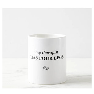 Mijn therapeut heeft vier poten - Grappige huisdie Koffiemok