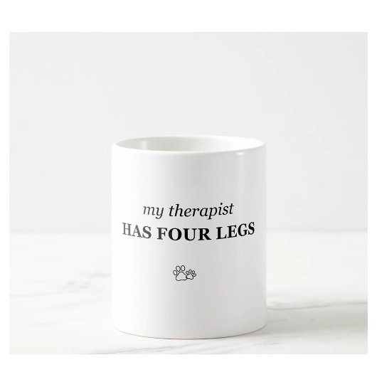 Mijn therapeut heeft vier poten - Grappige huisdie Koffiemok