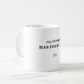 Mijn therapeut heeft vier poten - Grappige huisdie Koffiemok (Voorkant links)