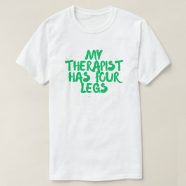 Mijn therapeut heeft vier poten – Humor voor honde T-shirt