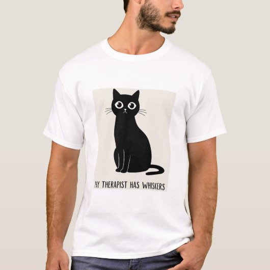 Mijn therapeut heeft whiskers grappige kat t-shirt (Voorkant)