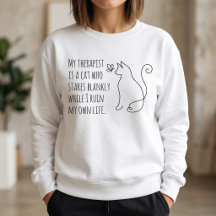 Mijn therapeut is een kat Grappige minimalistische
