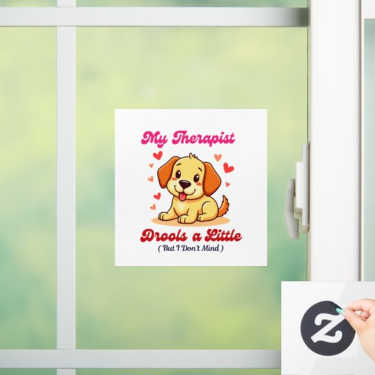 Mijn therapeut kwijlt een beetje raamsticker (Huis)