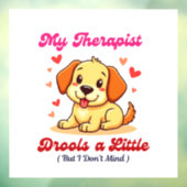 Mijn therapeut kwijlt een beetje raamsticker (Vel 3)