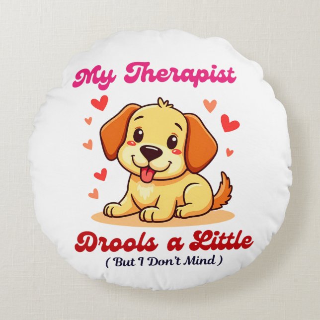 Mijn therapeut kwijlt een beetje rond kussen (Voorkant)