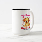 Mijn therapeut kwijlt een beetje tweekleurige koffiemok (Voorkant rechts)