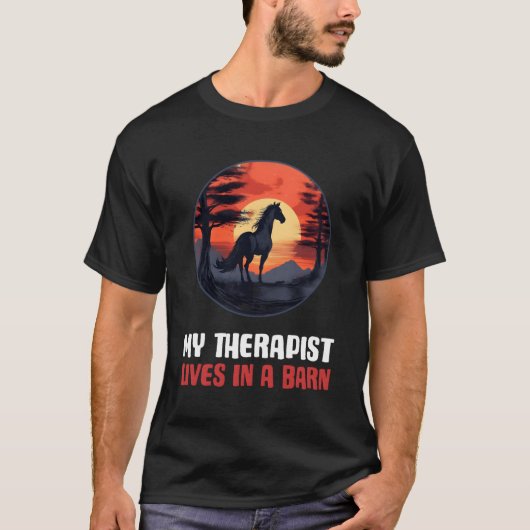 Mijn therapeut leeft in een schuur t-shirt (Voorkant)