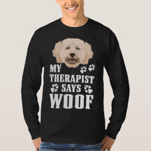 Mijn therapeut maakt hout miniatuur poedel t-shirt