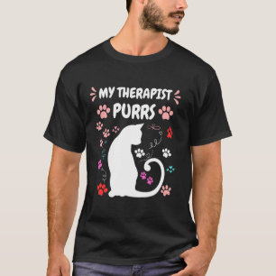 Mijn therapeut spint Funny Cat Liefhebber Vrouwen T-shirt