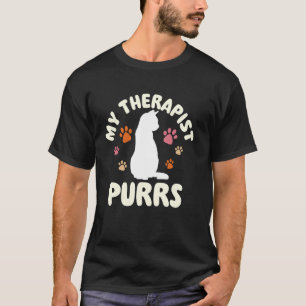 Mijn therapeut spint - Kattenliefhebber Kitten eig T-shirt