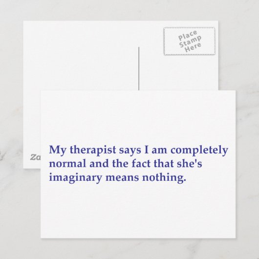 Mijn therapeut zegt: briefkaart (Voorkant / Achterkant)