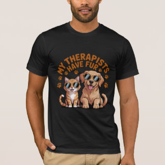 Mijn therapeuten hebben bont grappig huisdier Shir T-shirt