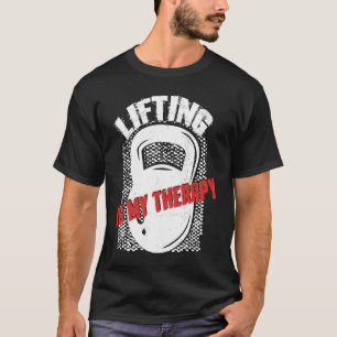Mijn therapie kettlebell gewichtheffen gym Wo T-shirt