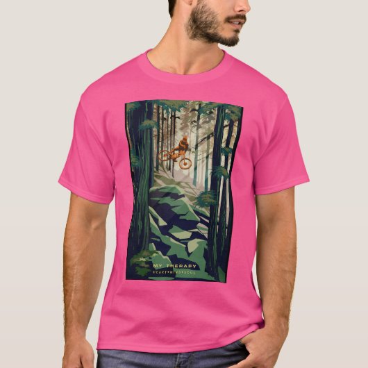 Mijn Therapie Mountainbike T-shirt (Voorkant)