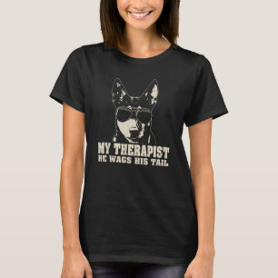 Mijn Therapist die zijn gebedje Australische Kelpi T-shirt