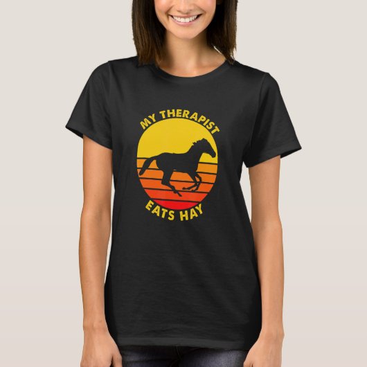 Mijn Therapist eet de Hay Ruitenrust T-shirt (Voorkant)